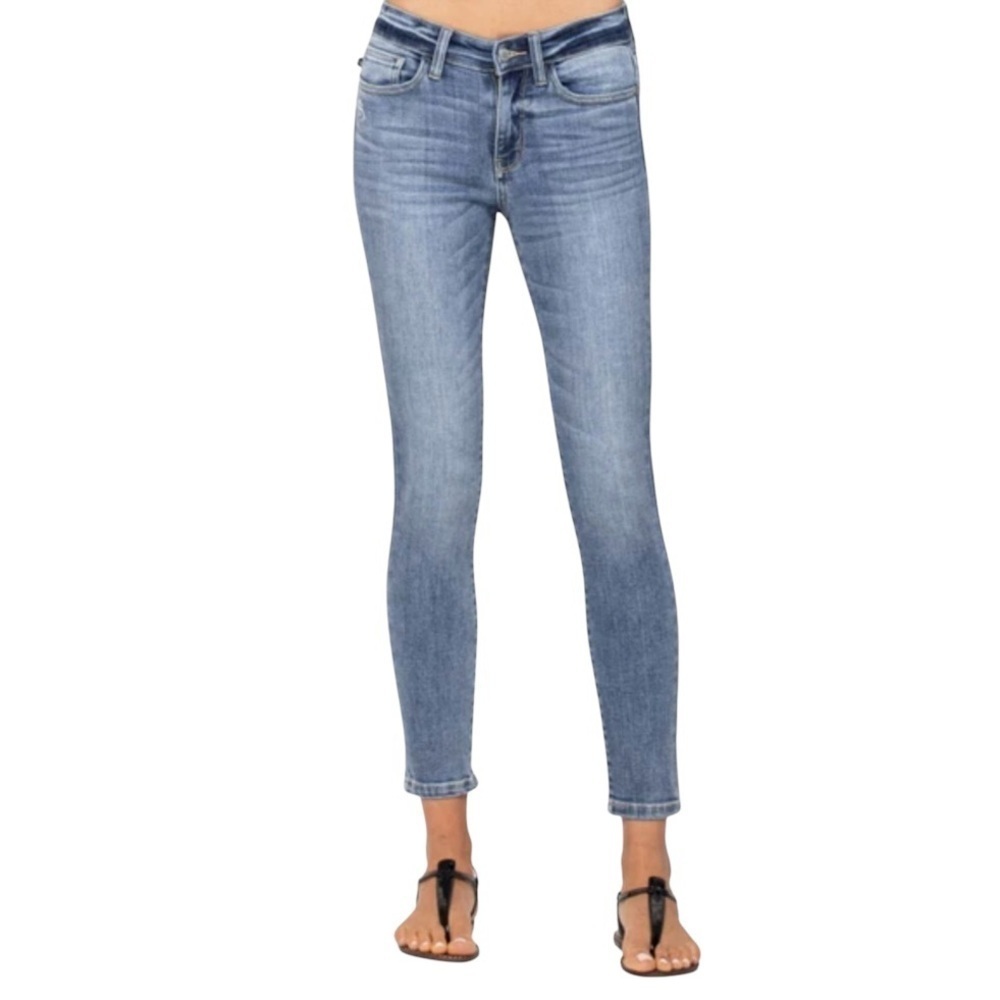 Judy Blue Skinny Fit Cropped Jeans Size 18W 5 Pocket - Picture 1 of 6